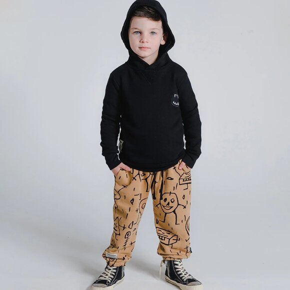 Nununu Kids Goofy Skull Print Sweatpants Joggers in Mocha size 6 7 - Picture 14 of 15